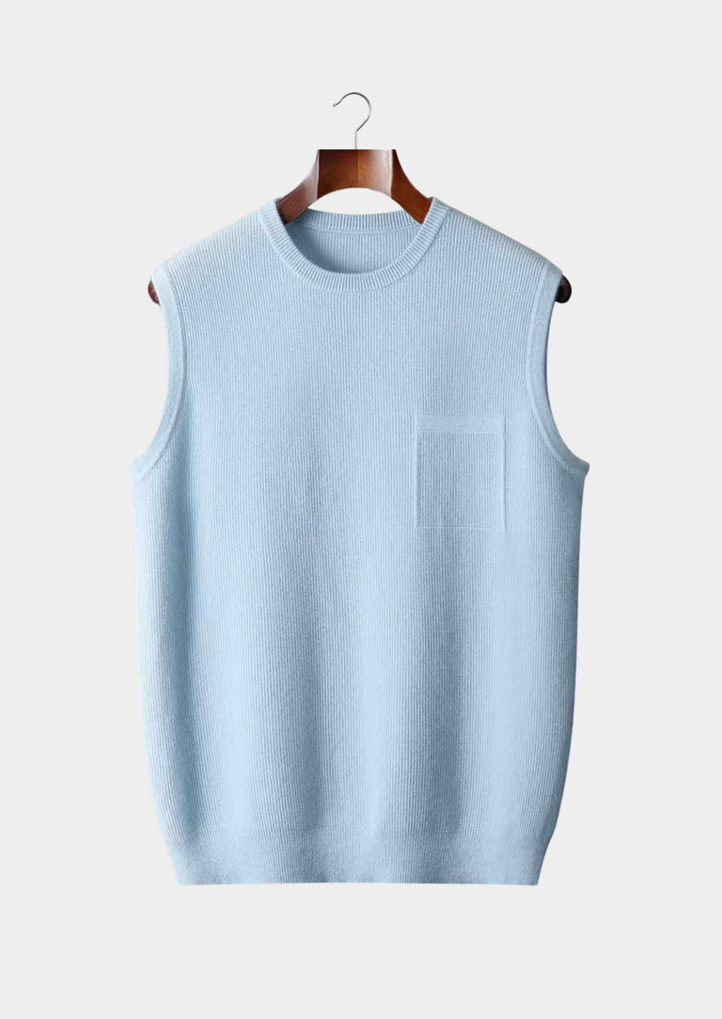 Premium Extra-Fine Merino Wool Crew Neck Sweater Vest