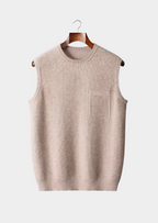 Premium Extra-Fine Merino Wool Crew Neck Sweater Vest