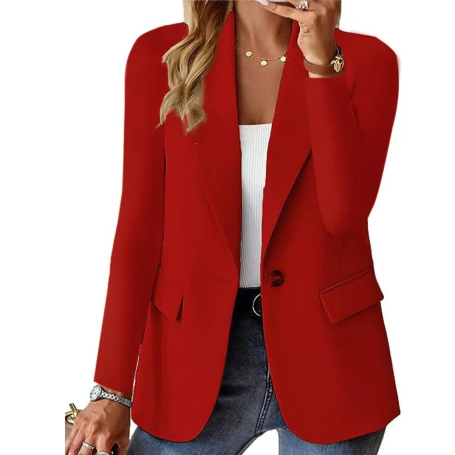 Charlotte | Chic Women's Blazer with Pockets and Buckle for the Professional Look