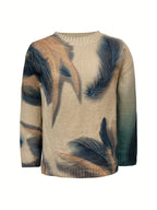 Chloe | Stylish Winter Sweater Featuring Feather Design