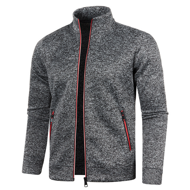 Christian | Men's Windproof Jacket with Pockets and Stand-Up Collar
