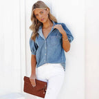 Evi - Short Sleeve Denim Shirt