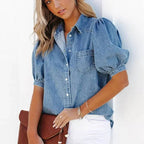 Evi - Short Sleeve Denim Shirt