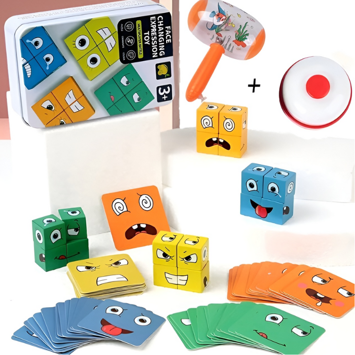 Emoji Blocks Educational Set for Enhancing Emotional and Motor Skills