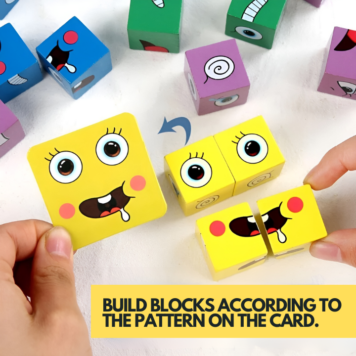 Emoji Blocks Educational Set for Enhancing Emotional and Motor Skills