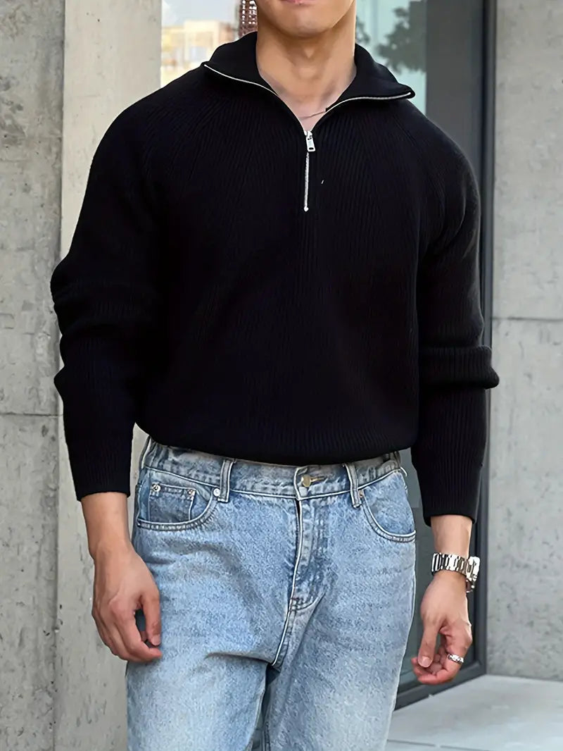 MAX | Stylish Men's Zip-Up Sweater for Easy Casual Chic