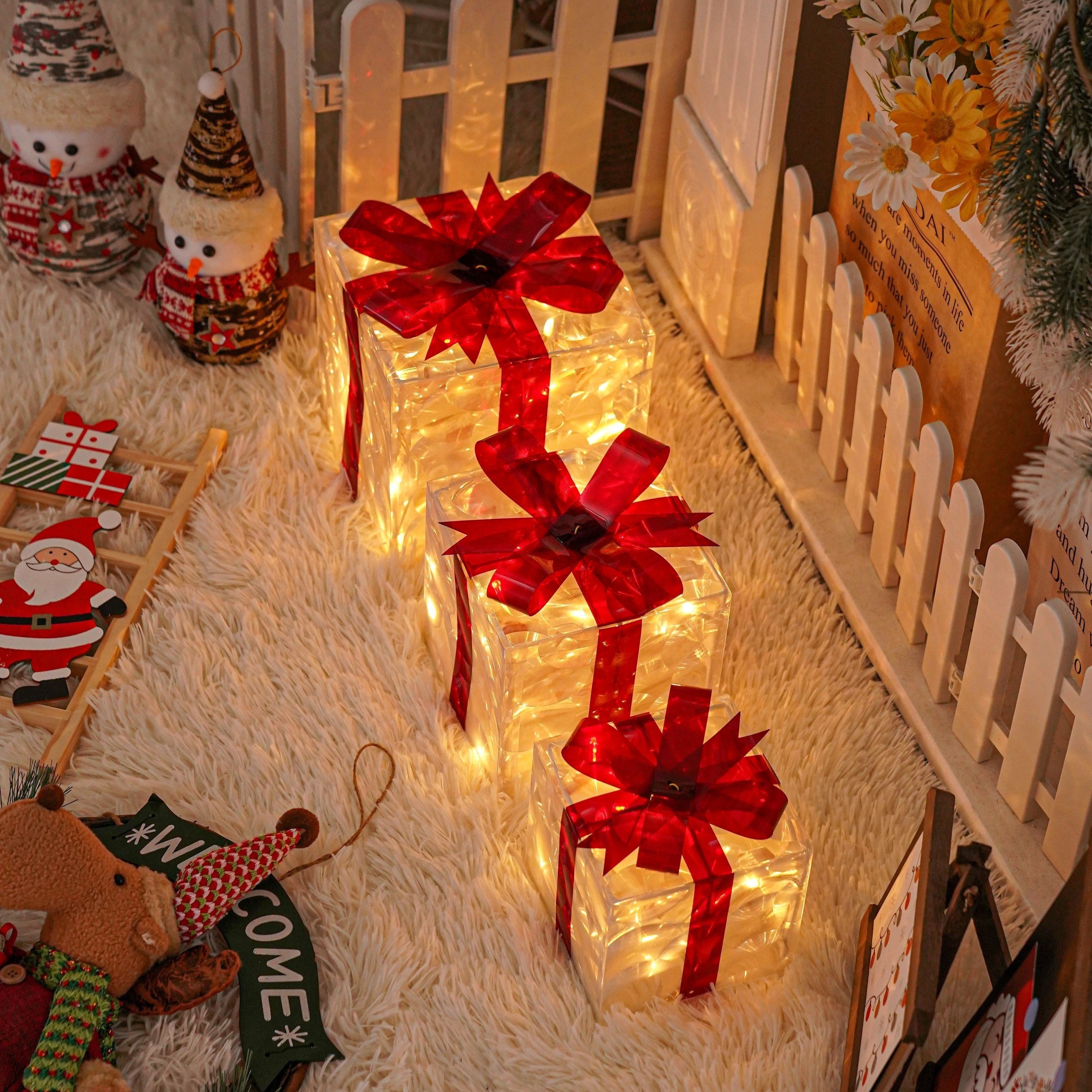 Christmas Decorative Gift Box Trio
