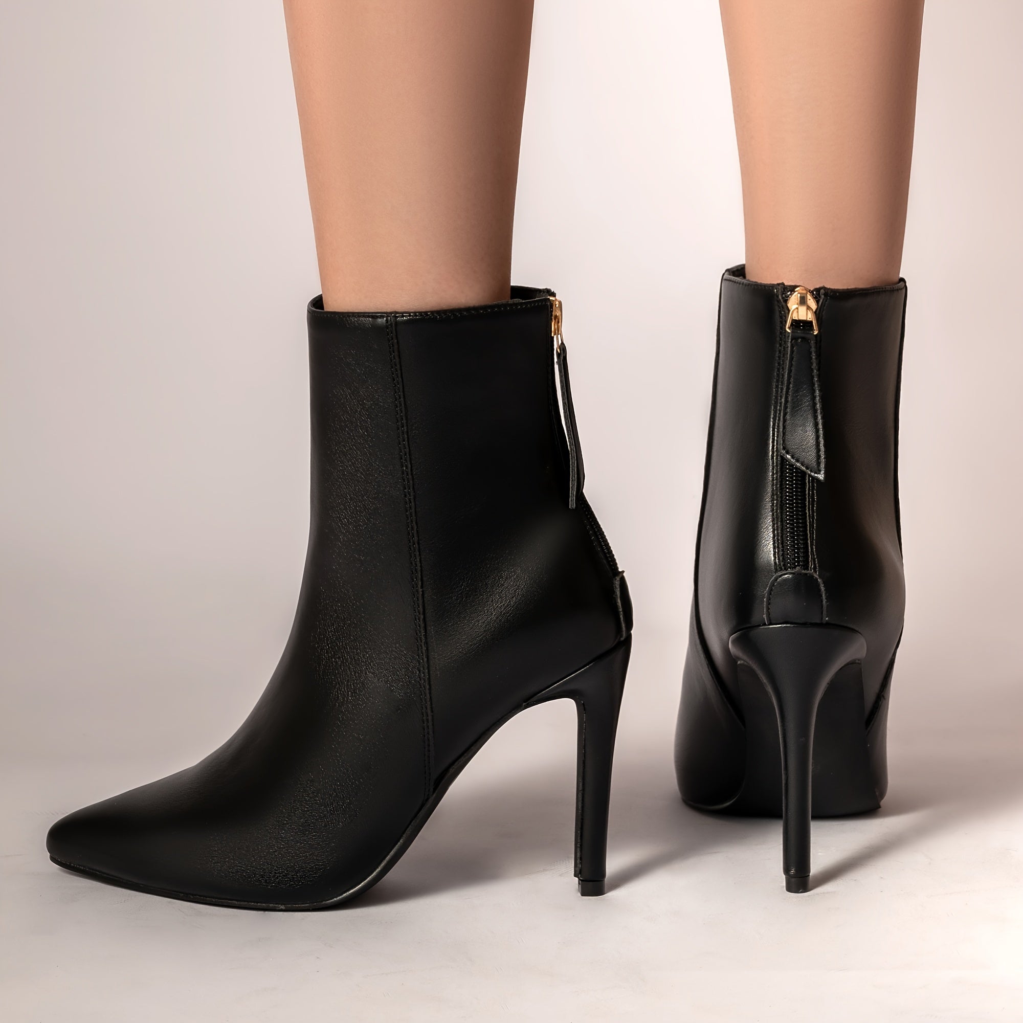Karlijn - Chic Western-Style Ankle Boots with Stiletto Heel