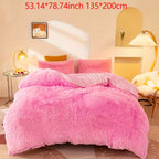 Luxurious Three-Piece Velvet Bedding Set with Soft Velvety Texture