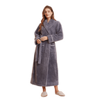Cozy Fleece Bathrobe with Adjustable Tie Belt