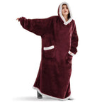 Oversized Sleeved Blanket Robe with Head Opening