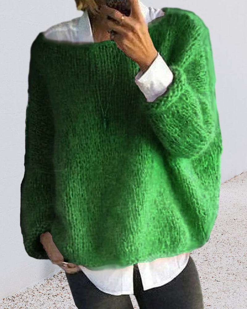Danique Mell | Simple Off-Shoulder Cozy Sweater