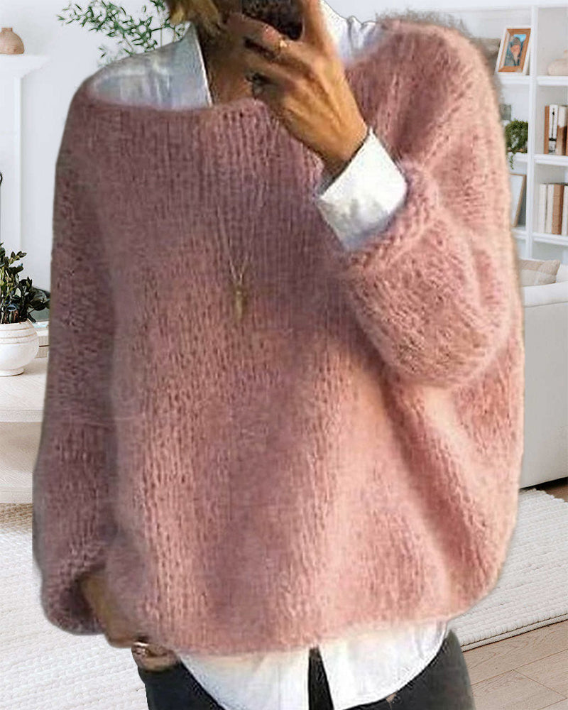 Danique Mell | Simple Off-Shoulder Cozy Sweater