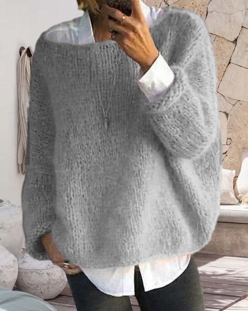 Danique Mell | Simple Off-Shoulder Cozy Sweater