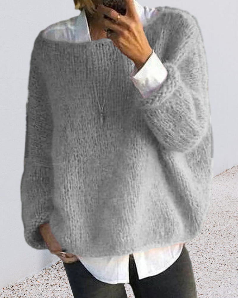 Danique Mell | Simple Off-Shoulder Cozy Sweater