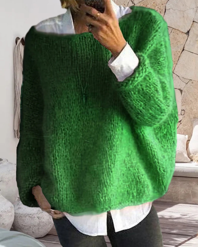 Danique Mell | Simple Off-Shoulder Cozy Sweater