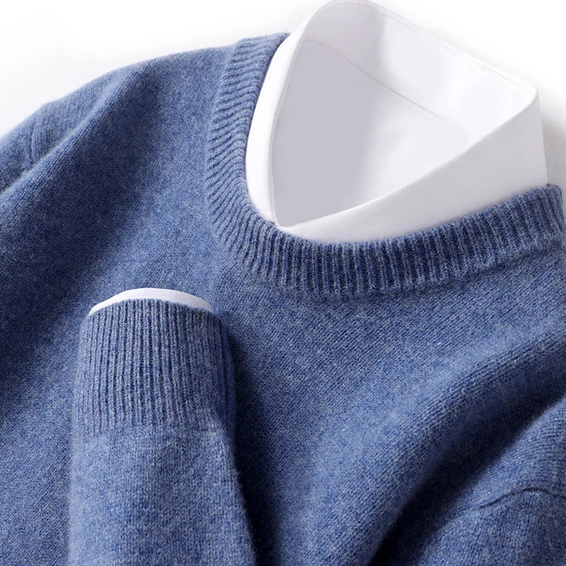 David | Men's Crew Neck Wool Sweater