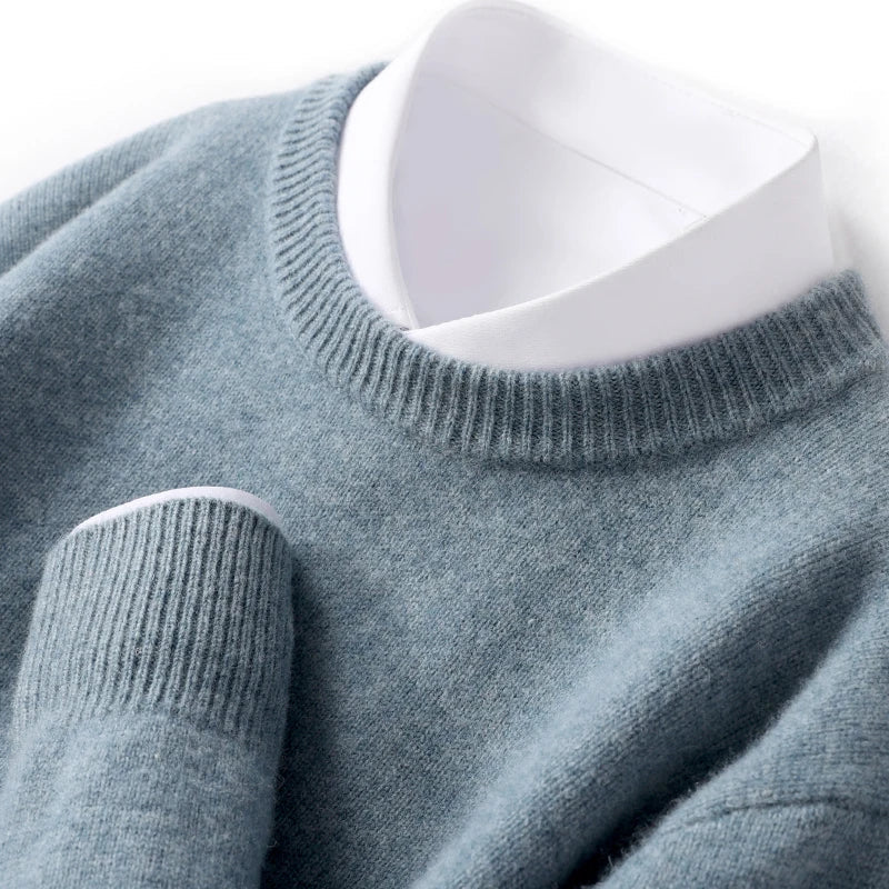 David | Men's Crew Neck Wool Sweater