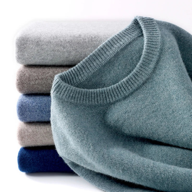 David | Men's Crew Neck Wool Sweater