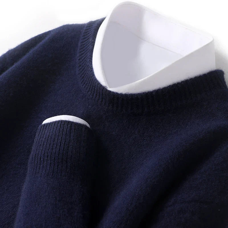 David | Men's Crew Neck Wool Sweater