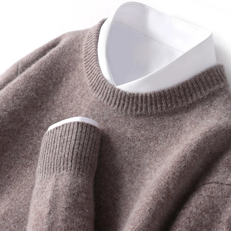 David | Men's Crew Neck Wool Sweater