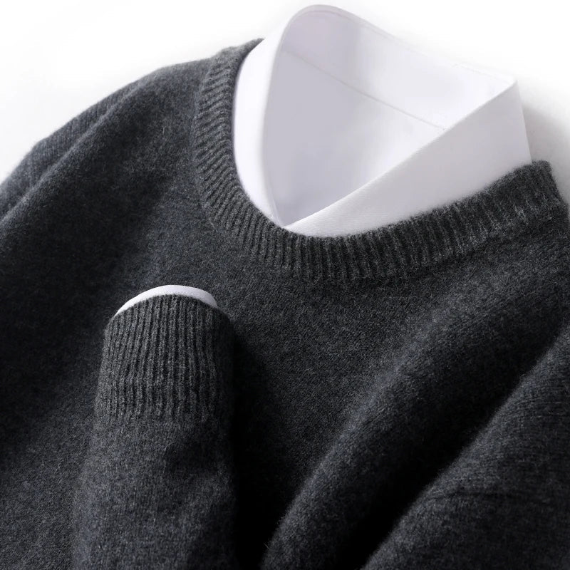 David | Men's Crew Neck Wool Sweater