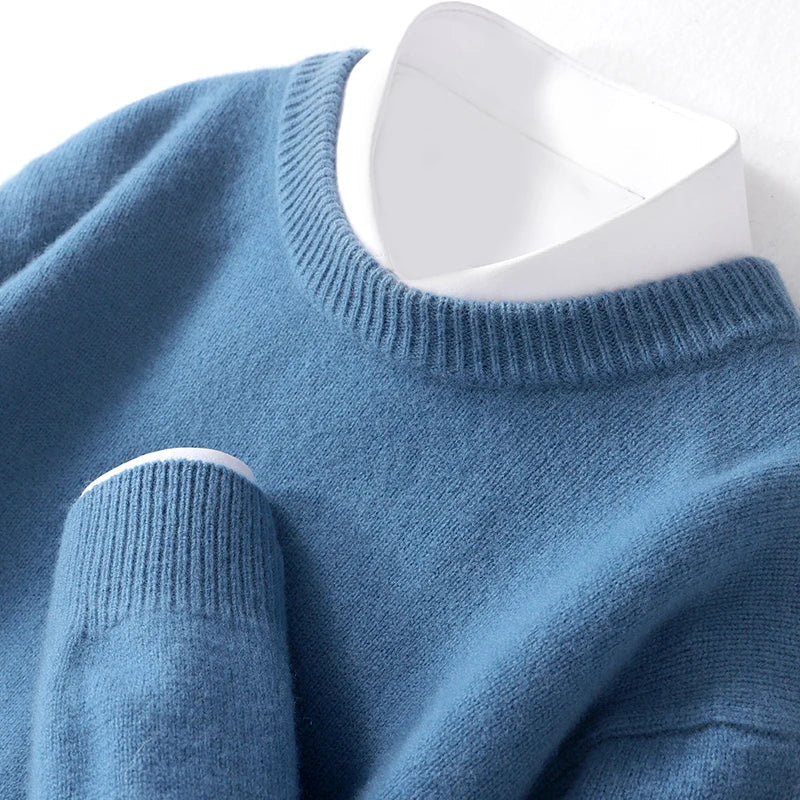 David | Men's Crew Neck Wool Sweater