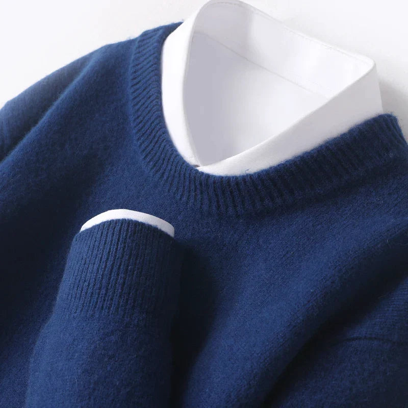 David | Men's Crew Neck Wool Sweater