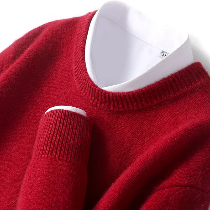 David | Men's Crew Neck Wool Sweater