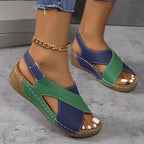 Suze - Cozy Velcro Wedge Sandals