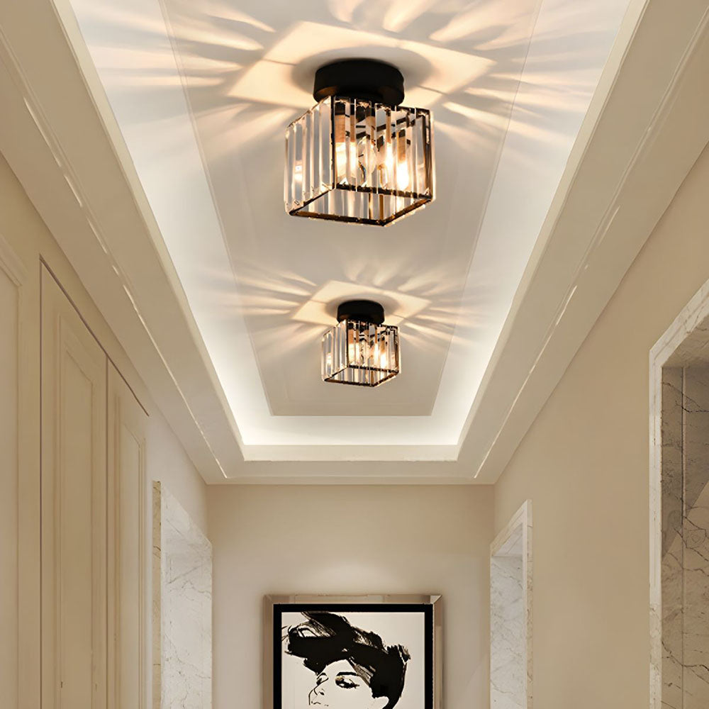 Contemporary Crystal Ceiling Fixture – CrystalGlow