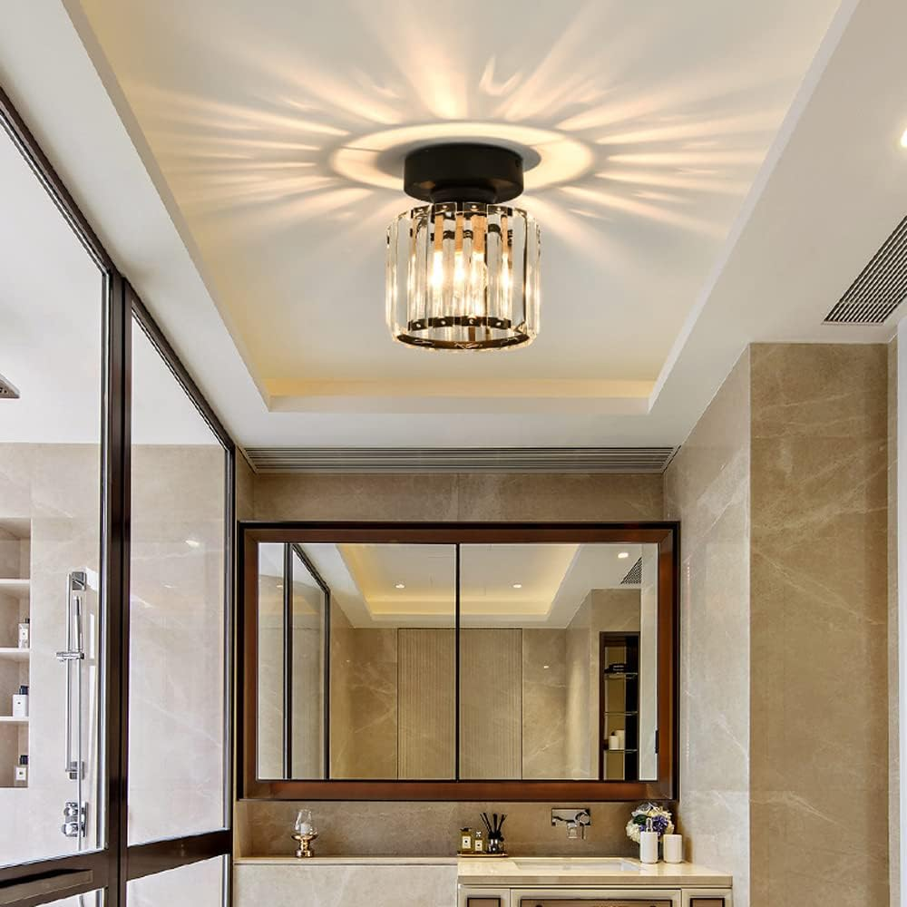 Contemporary Crystal Ceiling Fixture – CrystalGlow