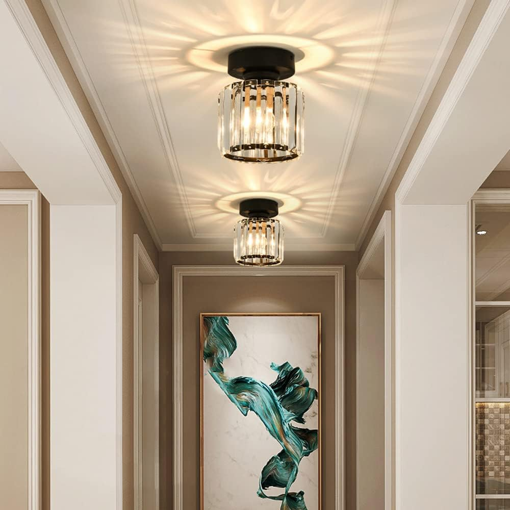Contemporary Crystal Ceiling Fixture – CrystalGlow