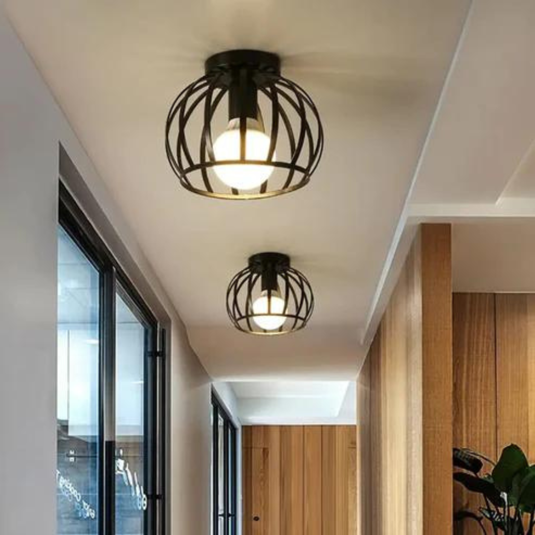 ForgeLight Modern Industrial Open-Design Ceiling Fixture