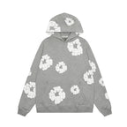 Declan | Floral-Printed Denim Hoodie with Attached Hood