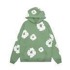 Declan | Floral-Printed Denim Hoodie with Attached Hood