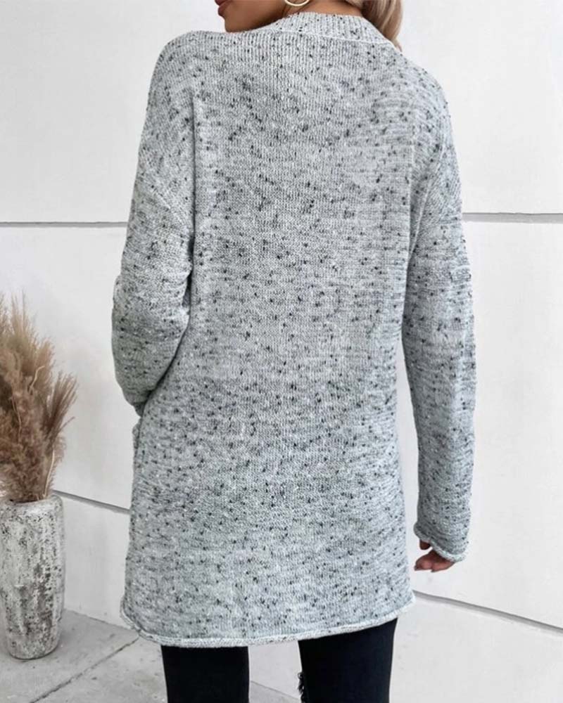 Deqa | V-Neck Long Jumper with Pockets