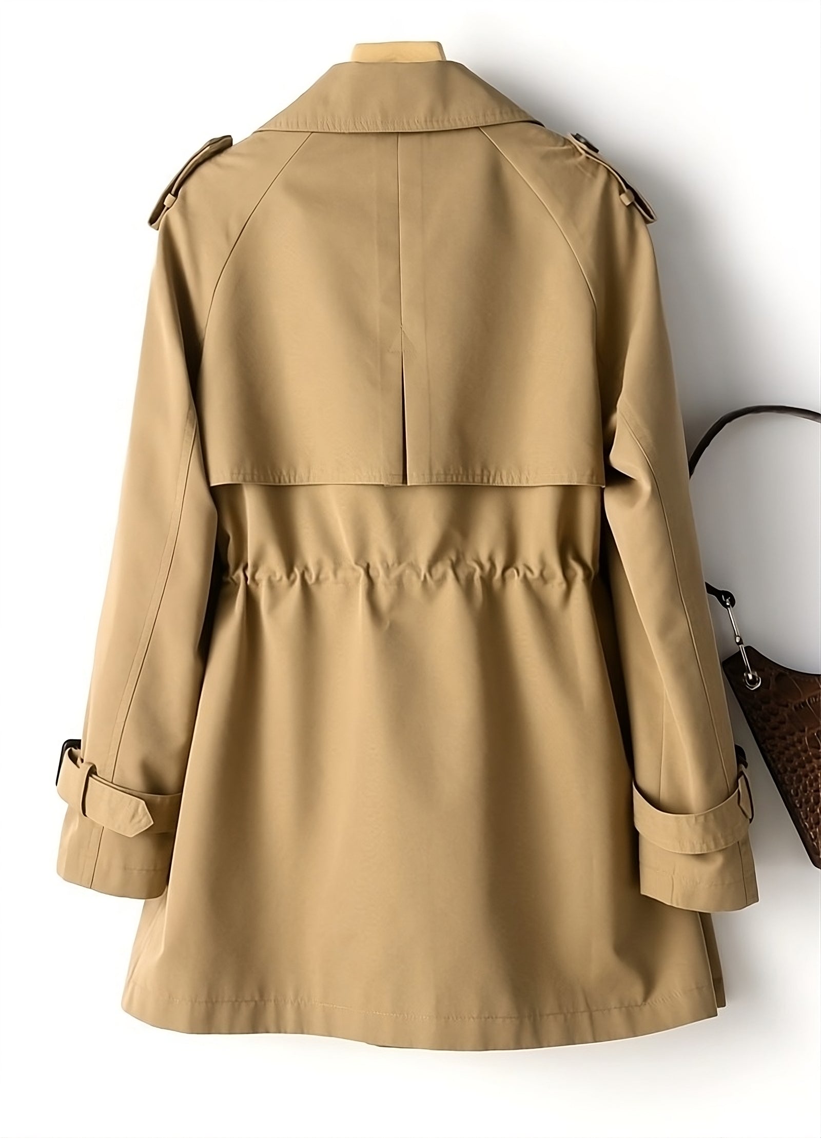Stylish Women's Belted Mini Trench Coat for Spring