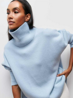 Split-Design Chunky Knit Sweater