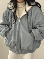 Oversized Women's Teddy Bomber Jacket