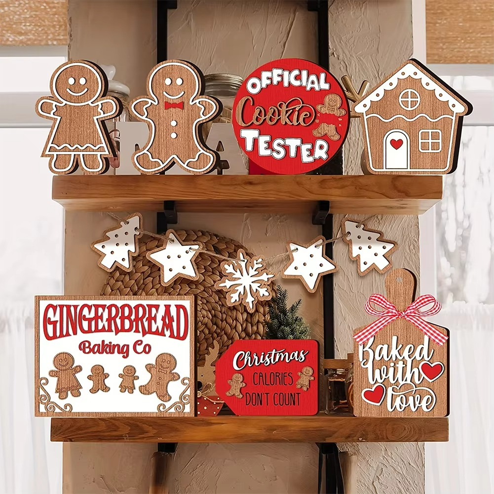Rustic-Themed Christmas Decoration Accessory Set