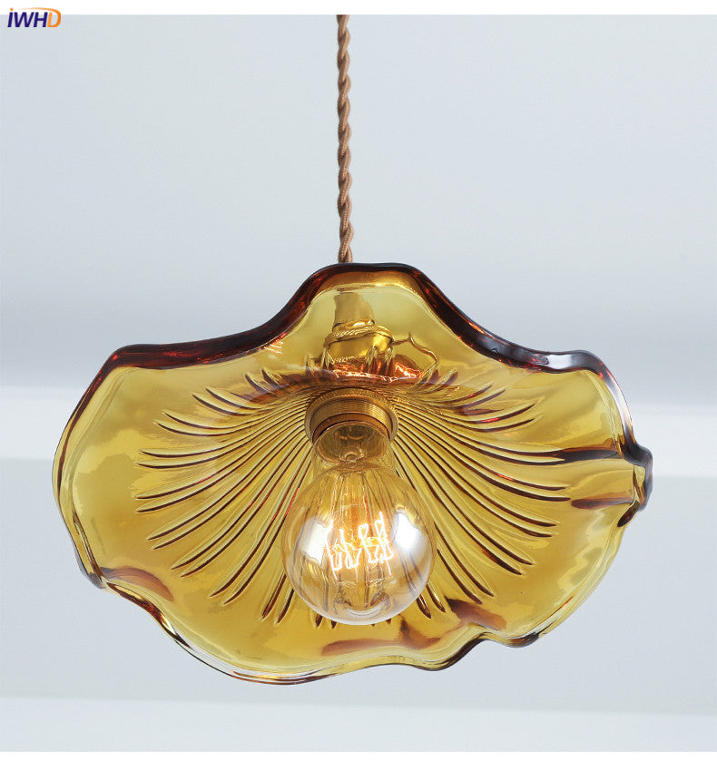 Nordic LED Pendant Light | Vibrant Glass and Copper Fixture for Bedroom, Living Room, and Bar
