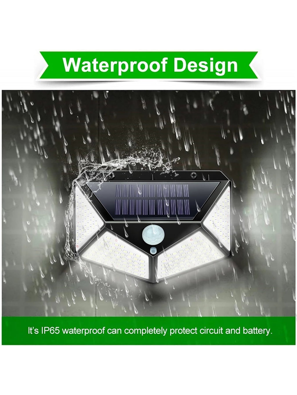 All-Weather Solar LED Garden Light with Motion Detection