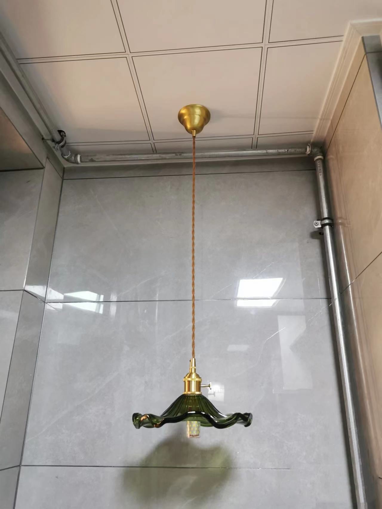 Nordic LED Pendant Light | Vibrant Glass and Copper Fixture for Bedroom, Living Room, and Bar