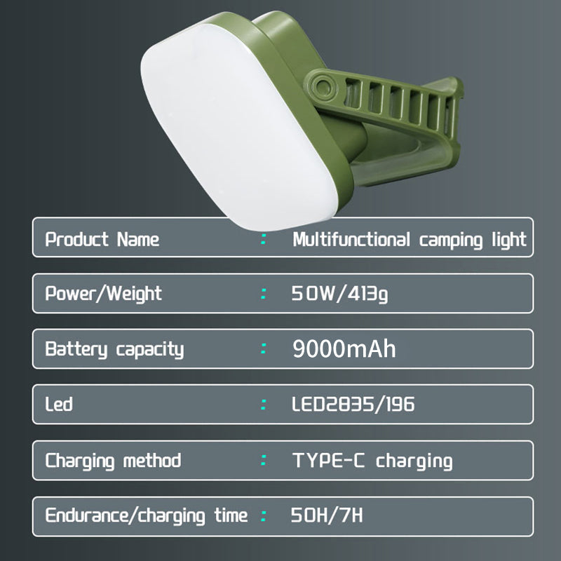 80W Magnetic LED Camping Lamp with Zoom Feature