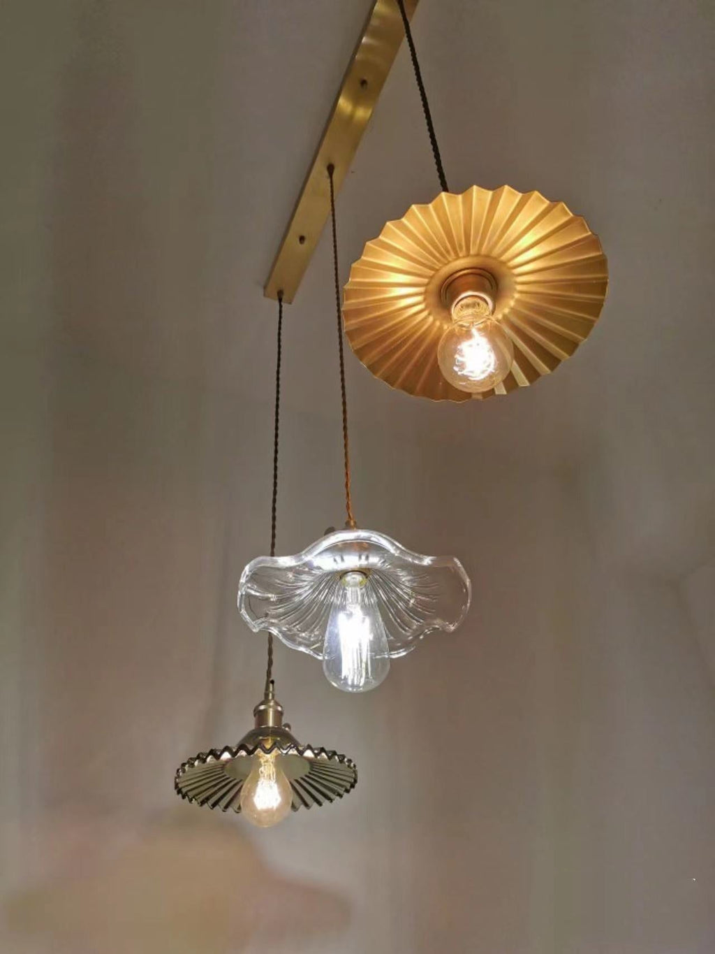 Nordic LED Pendant Light | Vibrant Glass and Copper Fixture for Bedroom, Living Room, and Bar