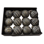 Retro-Inspired Plastic Christmas Baubles with Vintage Patterns