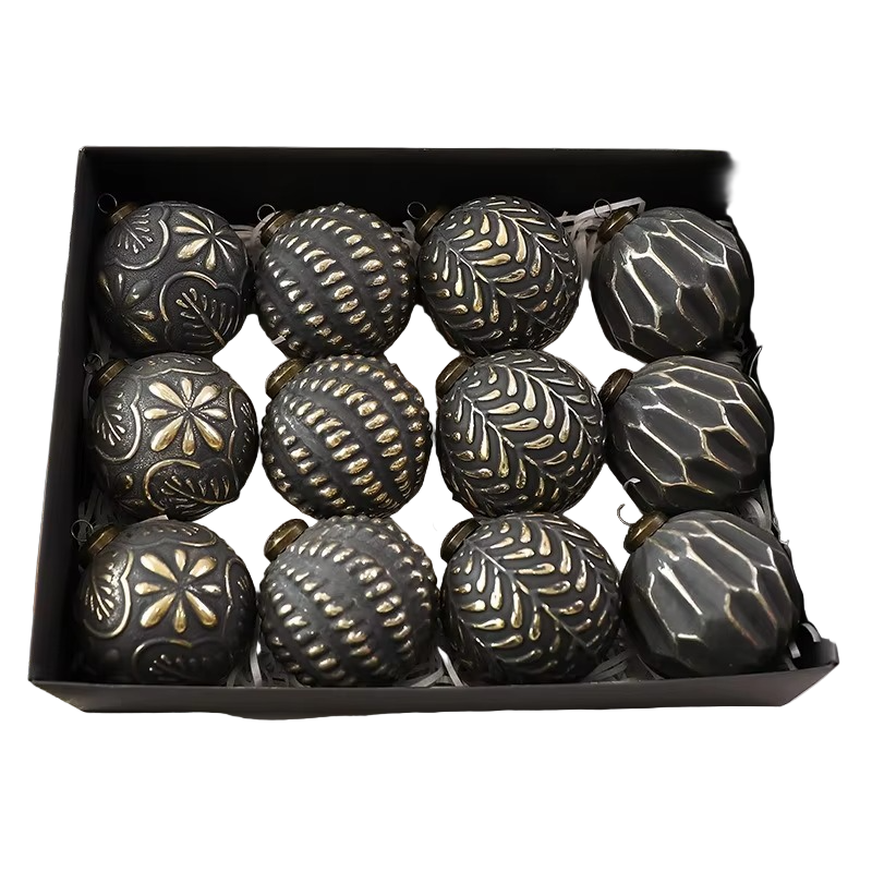Retro-Inspired Plastic Christmas Baubles with Vintage Patterns
