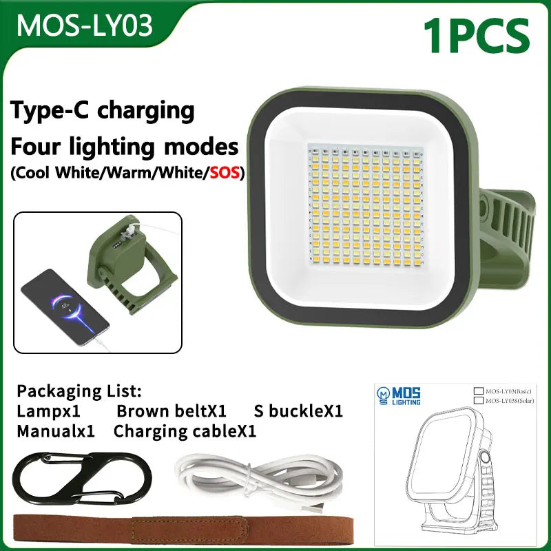 80W Magnetic LED Camping Lamp with Zoom Feature
