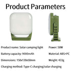 80W Magnetic LED Camping Lamp with Zoom Feature